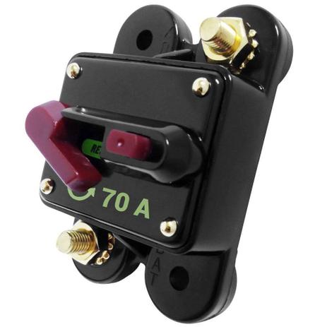 Disjuntor Automotivo Resetável 70a - Proteção De Som - Universal Menor preço em Disjuntor Automotivo Resetável 70a - Proteção De Som - Universal