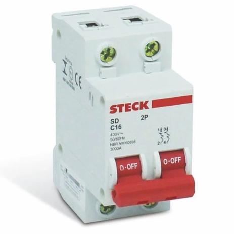 Disjuntor Bipolar 10A C 3kA SDD62C10 Steck Menor preço em Disjuntor Bipolar 10A C 3kA SDD62C10 Steck
