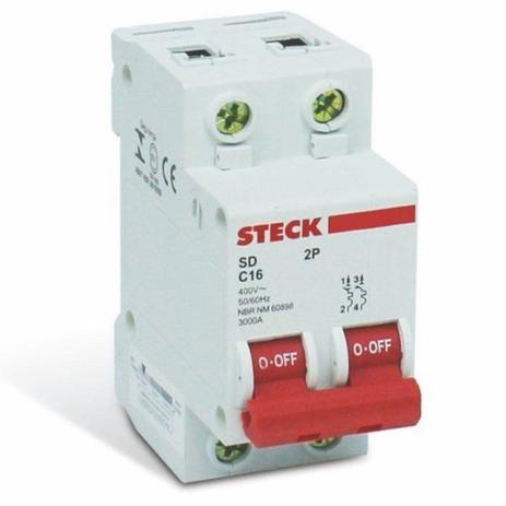 Disjuntor Bipolar 50A C 3kA SDD62C50 Steck Menor preço em Disjuntor Bipolar 50A C 3kA SDD62C50 Steck