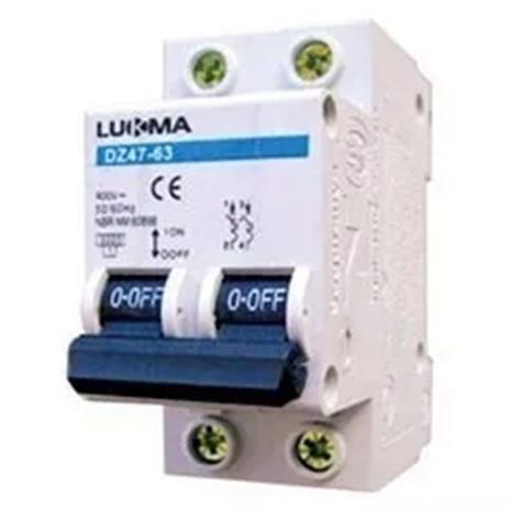Disjuntor Bipolar 63A Curva C Din Mini Lukma Inmetro - Lcg eletro Menor preço em Disjuntor Bipolar 63A Curva C Din Mini Lukma Inmetro - Lcg eletro