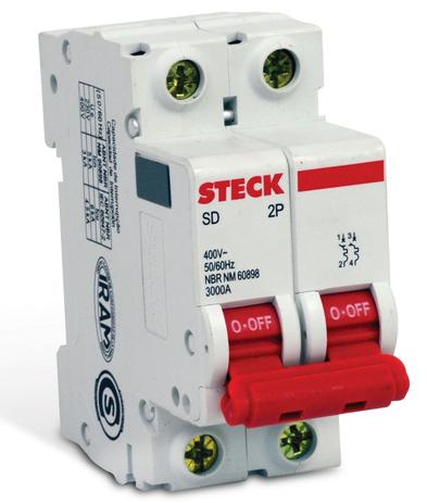 Disjuntor Bipolar 6A Curva C 3kA SDD62C06 - STECK Menor preço em Disjuntor Bipolar 6A Curva C 3kA SDD62C06 - STECK