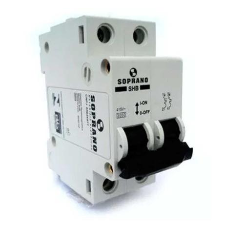 Disjuntor Bipolar Curva C Mini Din 40a 3ka - Soprano Menor preço em Disjuntor Bipolar Curva C Mini Din 40a 3ka - Soprano