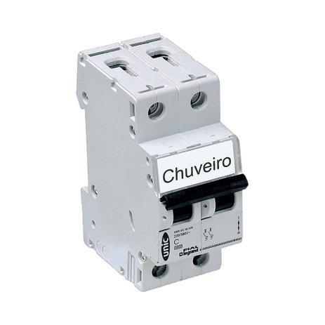 Disjuntor bipolar Din 10A branco 220V/380V Pial Menor preço em Disjuntor bipolar Din 10A branco 220V/380V Pial