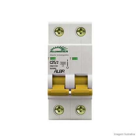 Disjuntor Din Alumbra Bipolar C25/2 240/415v Menor preço em Disjuntor Din Alumbra Bipolar C25/2 240/415v