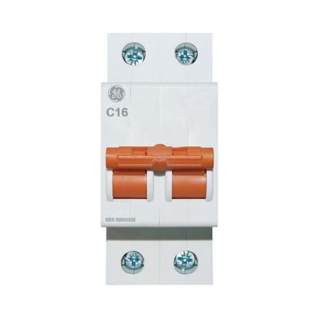 Disjuntor Din Bipolar 16a GE Menor preço em Disjuntor Din Bipolar 16a GE