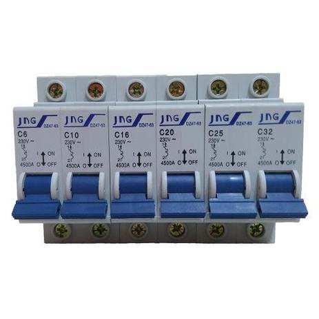 Disjuntor Din JNG Unipolar Curva C Menor preço em Disjuntor Din JNG Unipolar Curva C