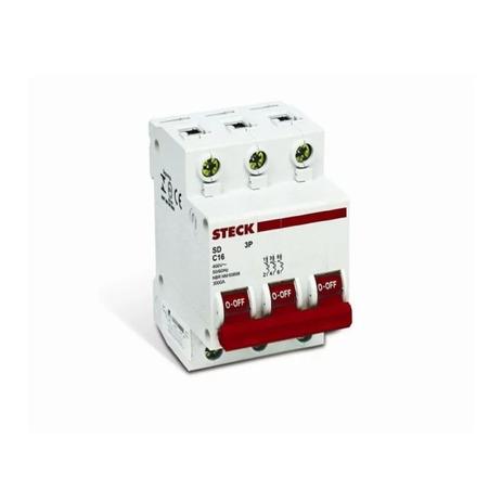 Disjuntor Tripolar 100A C 10kA SDD3C100 Steck Menor preço em Disjuntor Tripolar 100A C 10kA SDD3C100 Steck