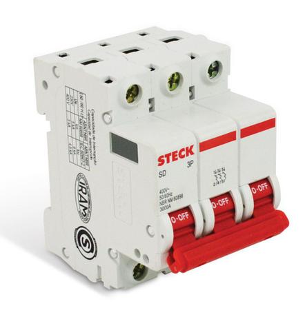 DISJUNTOR TRIPOLAR 16A CURVA C 3kA SDD63C16 - STECK Menor preço em DISJUNTOR TRIPOLAR 16A CURVA C 3kA SDD63C16 - STECK