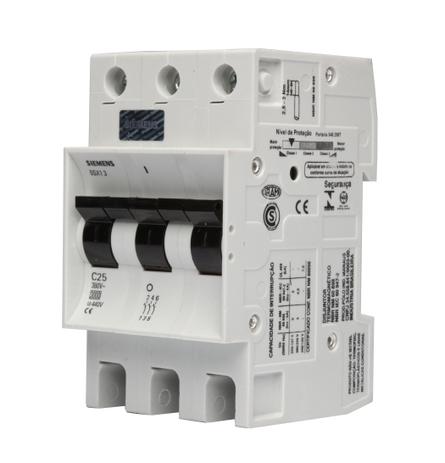 Disjuntor Tripolar 16a Curva C - 5sx13167 - Siemens Menor preço em Disjuntor Tripolar 16a Curva C - 5sx13167 - Siemens