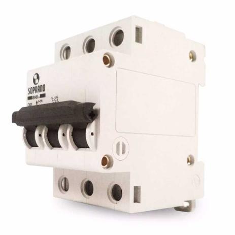 Disjuntor Tripolar Soprano 70a Din Branco Menor preço em Disjuntor Tripolar Soprano 70a Din Branco