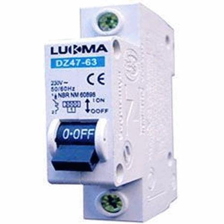Disjuntor Unipolar 16A Curva C Din - Lukma Menor preço em Disjuntor Unipolar 16A Curva C Din - Lukma