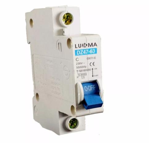 Disjuntor Unipolar 16A Curva C Din Mini Lukma Inmetro - Lcgeletro Menor preço em Disjuntor Unipolar 16A Curva C Din Mini Lukma Inmetro - Lcgeletro