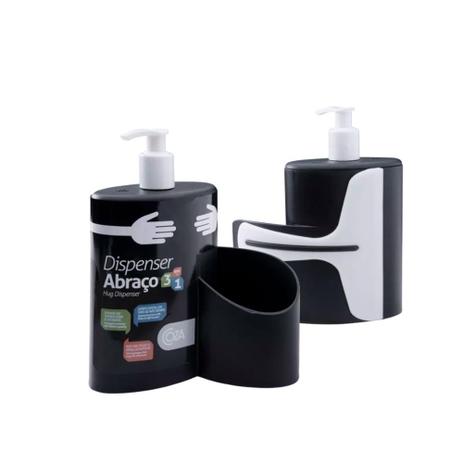 Dispenser Abraço Sobre a Pia 600ml Preto - Coza - Brinox Menor preço em Dispenser Abraço Sobre a Pia 600ml Preto - Coza - Brinox