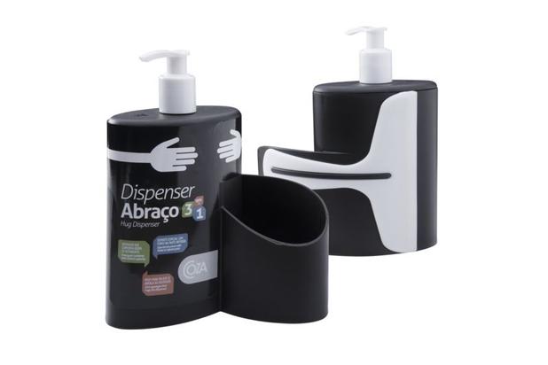Dispenser Abraço Sobre A Pia PP 19,7x8,5x16,6cm Coza Menor preço em Dispenser Abraço Sobre A Pia PP 19,7x8,5x16,6cm Coza