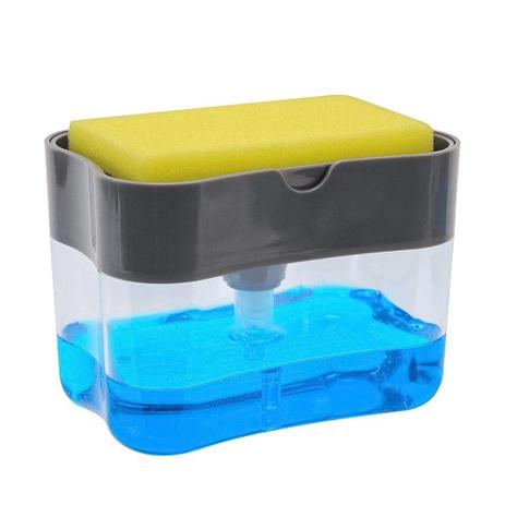 Dispenser de Detergente Para Cozinha Esponja Limpeza Louça Dosador - Mundo Thata Menor preço em Dispenser de Detergente Para Cozinha Esponja Limpeza Louça Dosador - Mundo Thata