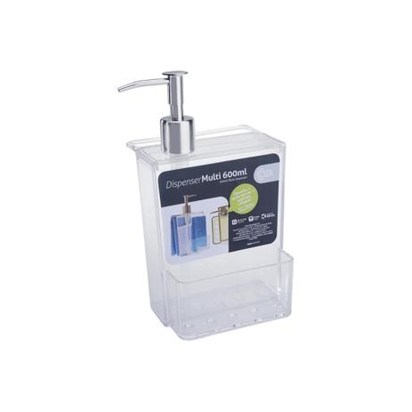 Dispenser para Detergente Multi 600ml Transparente - Coza Menor preço em Dispenser para Detergente Multi 600ml Transparente - Coza