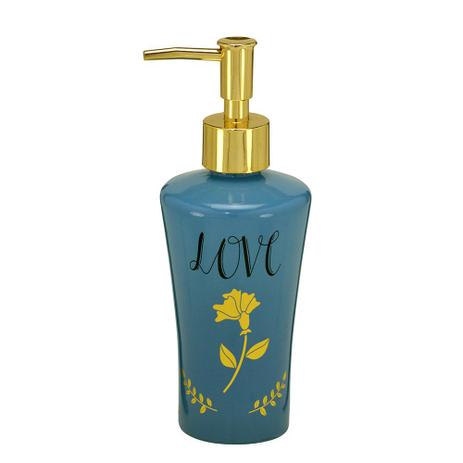 Dispenser para Sabonete Líquido de Vidro e Plástico Azul Love 19cm Concepts Life é boa?