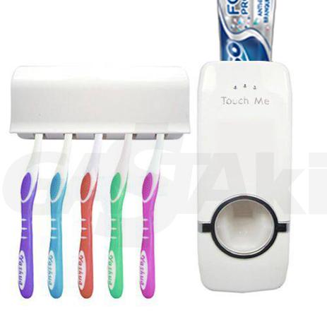 Dispenser Pasta de Dente Automático Suporte para 5 Escovas - Western Menor preço em Dispenser Pasta de Dente Automático Suporte para 5 Escovas - Western