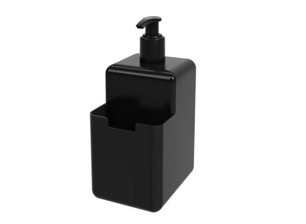 Dispenser Porta Detergente Porta Esponja 500ml Coza Brinox - Preto - Brinox Coza Menor preço em Dispenser Porta Detergente Porta Esponja 500ml Coza Brinox - Preto - Brinox Coza