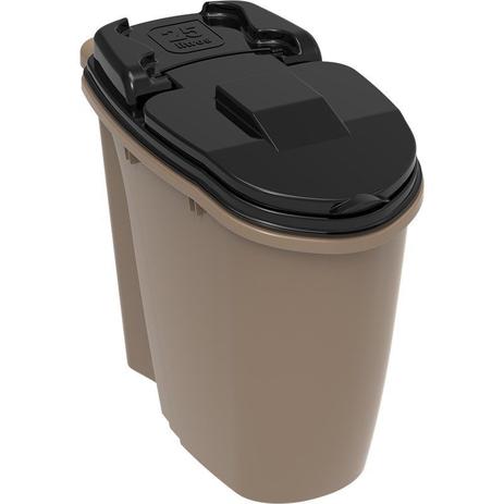 Dispenser porta ração 25 litros 11kg cores - PLAST PET Menor preço em Dispenser porta ração 25 litros 11kg cores - PLAST PET