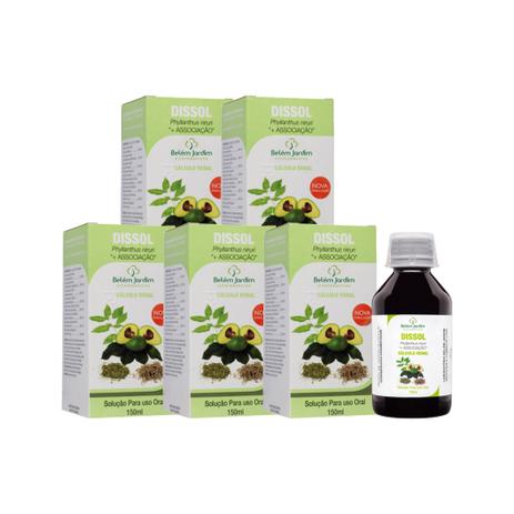 Dissol 150ml Redutor De Cálculo Renal Belém Jardim - Kit Com 5 Unidades Menor preço em Dissol 150ml Redutor De Cálculo Renal Belém Jardim - Kit Com 5 Unidades