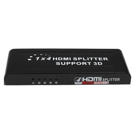 Distribuidor Splitter de Vídeo HDMI 1.4 1 Entrada e 4 Saídas - Xdgtl Menor preço em Distribuidor Splitter de Vídeo HDMI 1.4 1 Entrada e 4 Saídas - Xdgtl