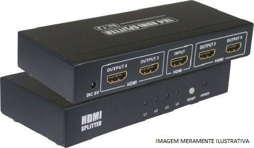 Divisor HDMI 1080p 4 em 1 ver 1X4 3D - Newprotec Menor preço em Divisor HDMI 1080p 4 em 1 ver 1X4 3D - Newprotec