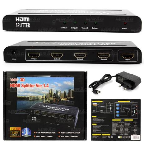 Divisor splitter hub hdmi divisor 1x4 3d para ps3 xbox net full hd tv home com 1 entrada x 4 saidas - Gimp Menor preço em Divisor splitter hub hdmi divisor 1x4 3d para ps3 xbox net full hd tv home com 1 entrada x 4 saidas - Gimp