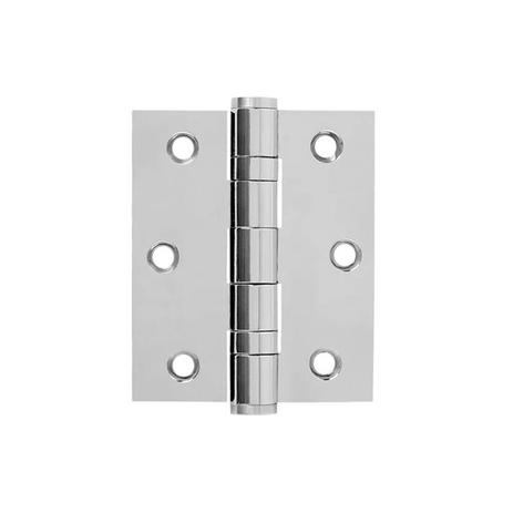 Dobradiça 3”x2.5” kit com 3 peças inox escovado - Solofer Menor preço em Dobradiça 3”x2.5” kit com 3 peças inox escovado - Solofer