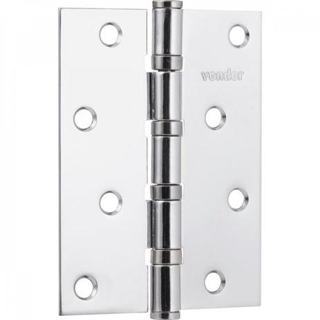 Dobradiça 4” com anel rolamento cromada com 3 peças Vonder Menor preço em Dobradiça 4” com anel rolamento cromada com 3 peças Vonder