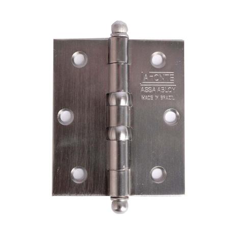 Dobradiça de aço sem rolamento 3” x 2.1/2” V500 cromo acetinada La Fonte Menor preço em Dobradiça de aço sem rolamento 3” x 2.1/2” V500 cromo acetinada La Fonte