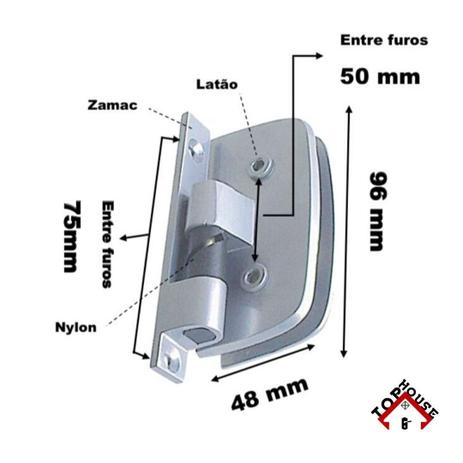 Dobradiça Para Porta Box De Vidro Banheiro Blindex (1114) - Glassteck