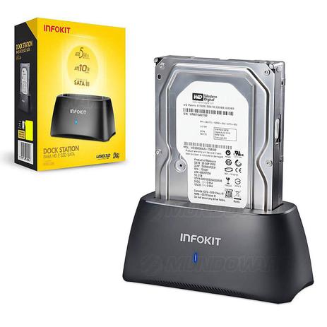 Dock Station para HD e SSD 2.5" e 3.5" Conexão SATA 3 USB 3.0 High Speed HD até 10TB Ecase Z320 - Infokit é boa?