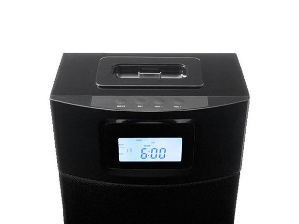 Docking Station Cygnett iPod iPhone - Unison Black Tower 48W RMS Relógio Alarme