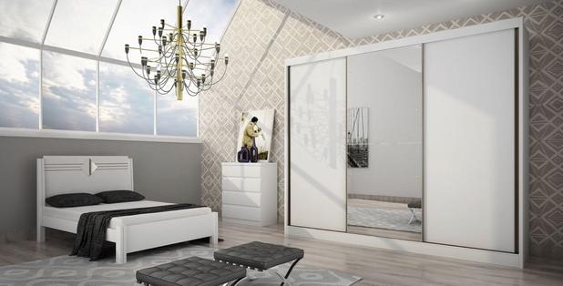 Dormitório Casal Completo com espelho 3 portas e 12 gavetas branco alto brilho Natus Novo Horizonte é ruim? Dormitório Casal Completo com espelho 3 portas e 12 gavetas branco alto brilho Natus Novo Horizonte é boa?
