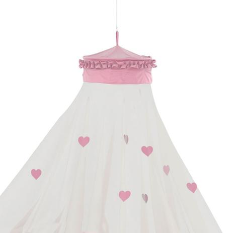 Dossel de Teto Infantil c/ Apliques p/ Cama Rosa Pura Magia Menor preço em Dossel de Teto Infantil c/ Apliques p/ Cama Rosa Pura Magia