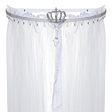 Dossel G Corôa E Strass Com Mosquiteiro Quarto Bebê Infantil Menina Menino - Potinho de mel Menor preço em Dossel G Corôa E Strass Com Mosquiteiro Quarto Bebê Infantil Menina Menino - Potinho de mel