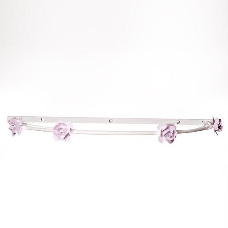 Menor preço em Dossel Parede Liso Com Flores Rosa Quarto Bebê Infantil Menina - Potinho de mel