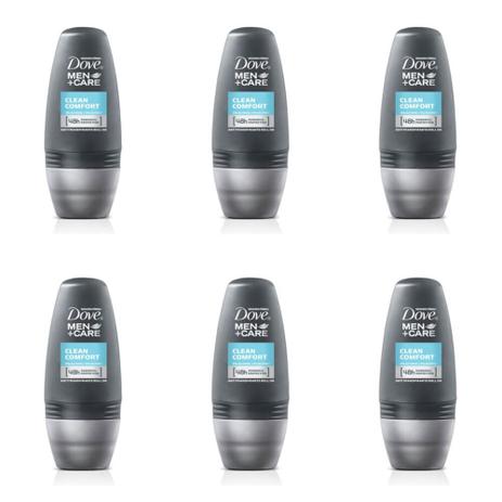 Dove Clean Comfort Desodorante Rollon Masculino 50ml (Kit C/06) Menor preço em Dove Clean Comfort Desodorante Rollon Masculino 50ml (Kit C/06)