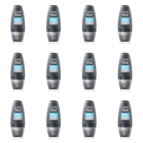 Dove Clean Comfort Desodorante Rollon Masculino 50ml (Kit C/12) Menor preço em Dove Clean Comfort Desodorante Rollon Masculino 50ml (Kit C/12)
