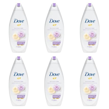 Dove Creme e Flor de Peônia Sabonete Líquido 250ml (Kit C/06) Menor preço em Dove Creme e Flor de Peônia Sabonete Líquido 250ml (Kit C/06)