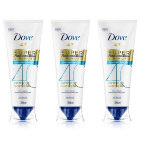 Dove Fator Nutrição 4.0 Condicionador 170ml (Kit C/03) Menor preço em Dove Fator Nutrição 4.0 Condicionador 170ml (Kit C/03)