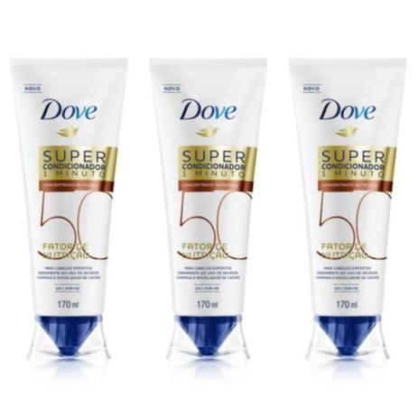Dove Fator Nutrição 5.0 Condicionador 170ml (Kit C/03) Menor preço em Dove Fator Nutrição 5.0 Condicionador 170ml (Kit C/03)