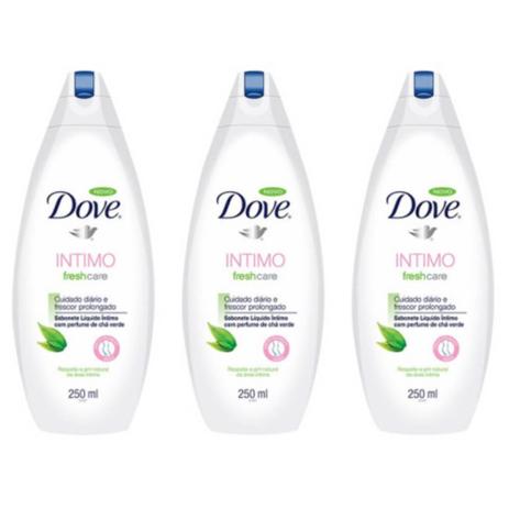 Dove Fresh Sabonete Íntimo 250ml (Kit C/03) Menor preço em Dove Fresh Sabonete Íntimo 250ml (Kit C/03)
