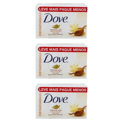 Dove Karité Sabonete Barra 12x90g (Kit C/03) Menor preço em Dove Karité Sabonete Barra 12x90g (Kit C/03)