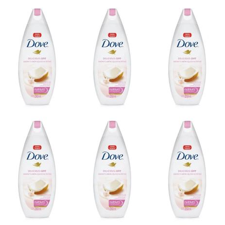 Dove Leite De Coco Sabonete Líquido 250ml (Kit C/06) Menor preço em Dove Leite De Coco Sabonete Líquido 250ml (Kit C/06)