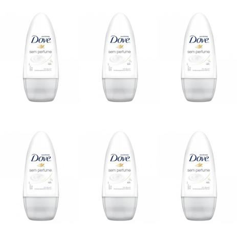 Dove S/ Perfume Desodorante Rollon Feminino 50ml (Kit C/06) Menor preço em Dove S/ Perfume Desodorante Rollon Feminino 50ml (Kit C/06)