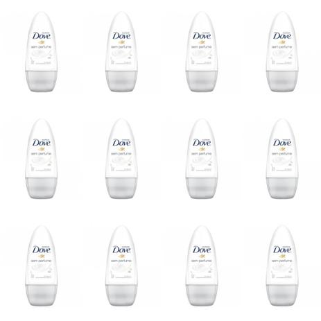 Dove S/ Perfume Desodorante Rollon Feminino 50ml (Kit C/12) Menor preço em Dove S/ Perfume Desodorante Rollon Feminino 50ml (Kit C/12)