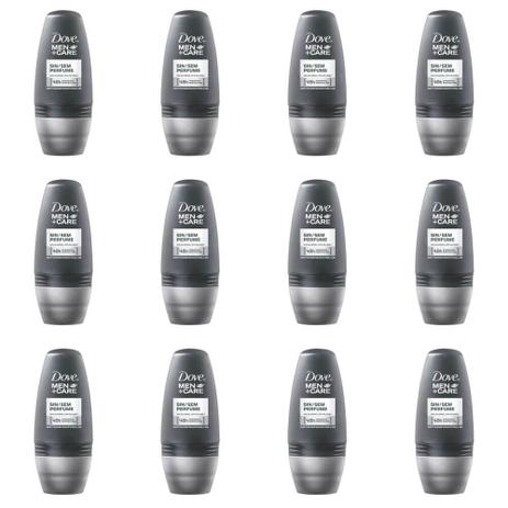 Dove S/ Perfume Desodorante Rollon Masculino 50ml (Kit C/12) Menor preço em Dove S/ Perfume Desodorante Rollon Masculino 50ml (Kit C/12)