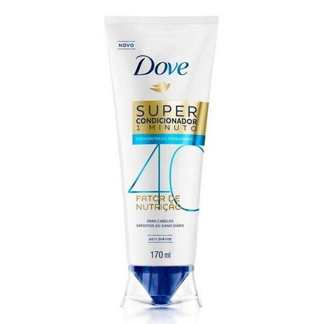 Dove Super Condicionador 1 Minuto Fator de Nutrição 40 170ml Menor preço em Dove Super Condicionador 1 Minuto Fator de Nutrição 40 170ml